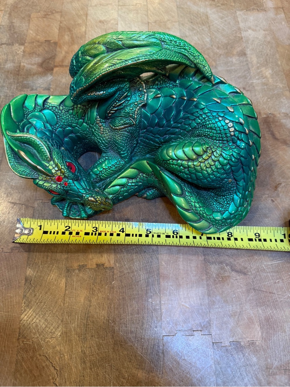 Green Windstone Editions Resting Mother Dragon Sculpture Figurine Peña 1985 - Picture 14 of 14